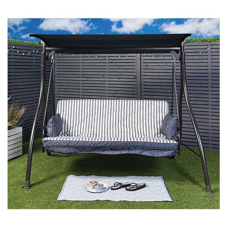 Confortable et durable 3 sièges fauteuil de jardin balançoire avec canopée capacité de poids 340kg