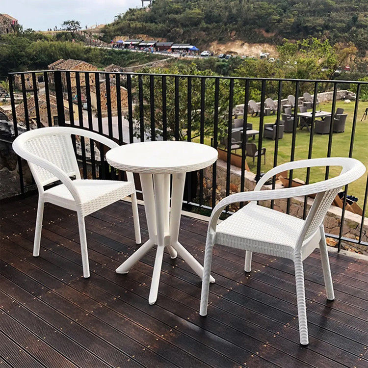 Ensemble de jardin à l'extérieur Meubles en rotin synthétique pour patio Balcon Café Fête de mariage