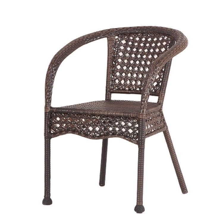 Café extérieur Patio Jardin Balcon Hôtel Plage Chaise de bras empilable pour loisirs à l'extérieur