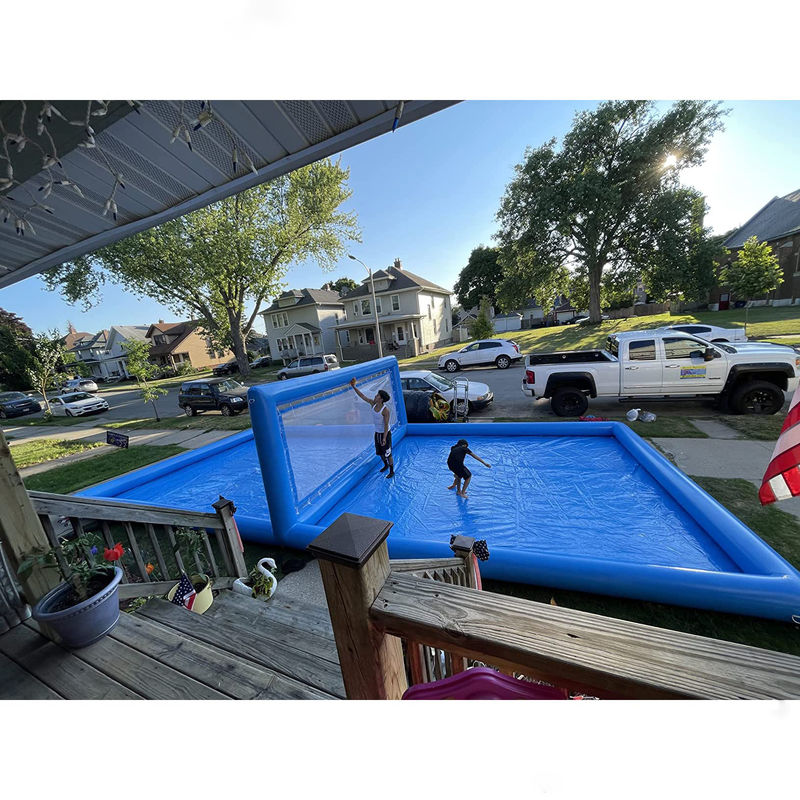 Cour de volley-ball gonflable extérieure de 33 pieds pour piscine L32.8 x W16.5 x H7ft