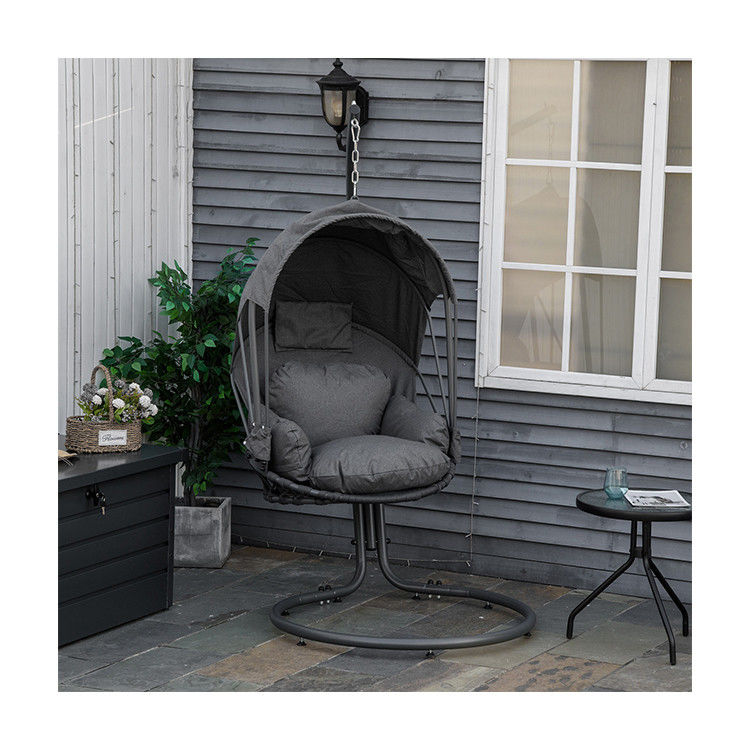 AJUNION Chaise à œufs pliable et support La combinaison parfaite pour les meubles d'extérieur