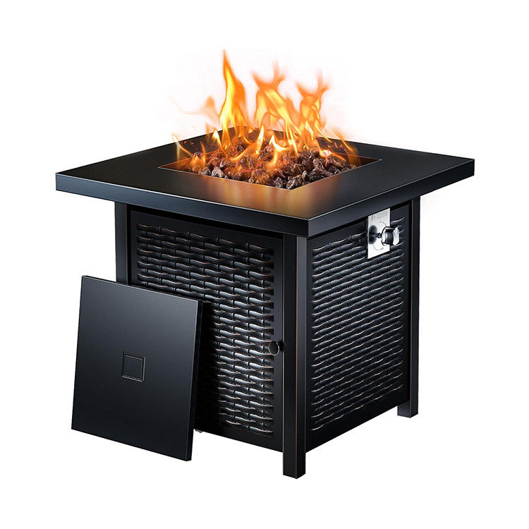 Tableau de combustion en propane extérieur de 28"D x 28"W x 25"H Carré 50000 BTU d'acier sans fumée
