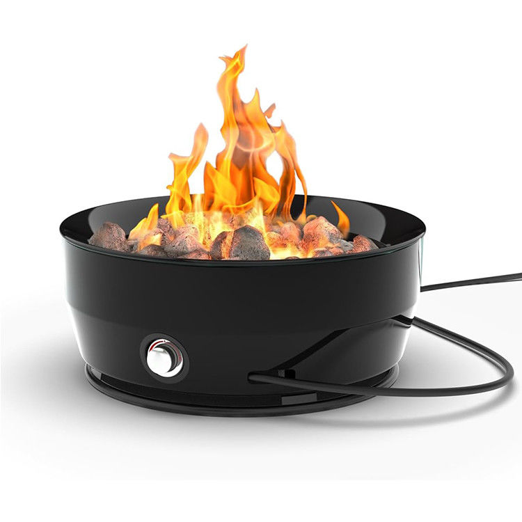 Pôle de feu à gaz non fumé ronde 24,2 &quot;D x 24,2 &quot;W x 11,1 &quot;H 60000 BTU pour le camping en plein air