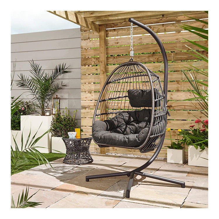 Chaise suspendue élégante pour patio jardin chalet cour ou plage en métal