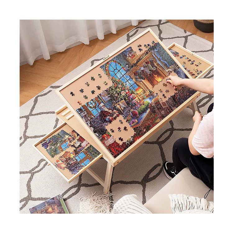 Table à puzzles pliante en bois pour AJUNION 1000 pièces Puzzle 31.1 x 22 x 2.4