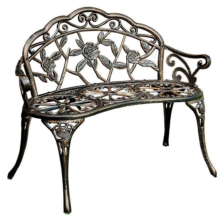 Banquette de siège d'amour en aluminium de type métallique pour balcon de jardin de patio extérieur en design moderne