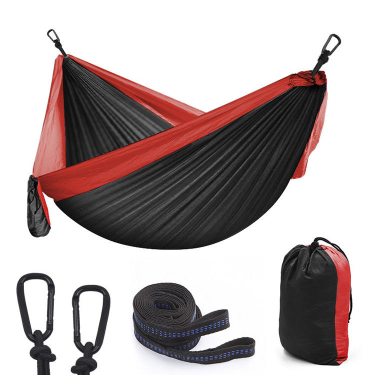 Hamocs de camping en nylon pliable et portable avec accessoires