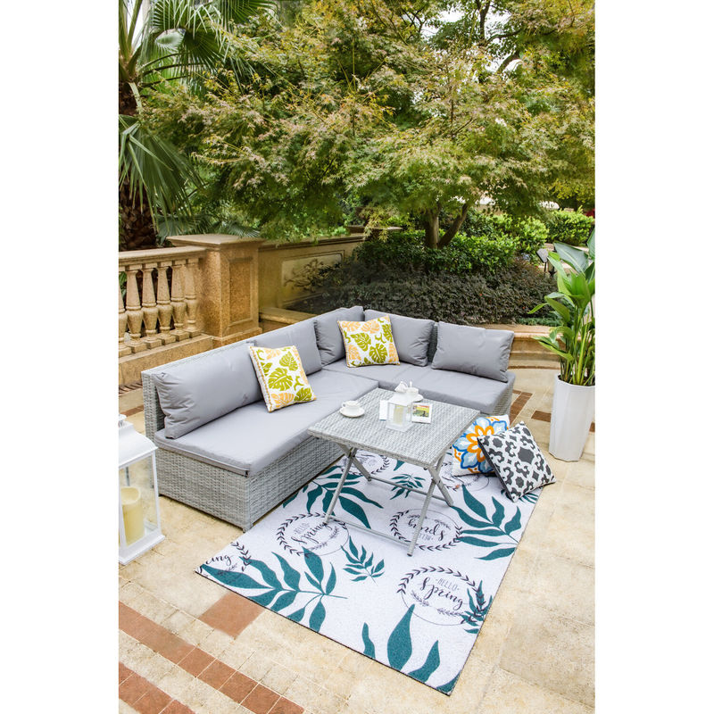 Transformez votre patio en une retraite luxueuse avec AJUNION Wicker tissé ensemble de canapé de jardin