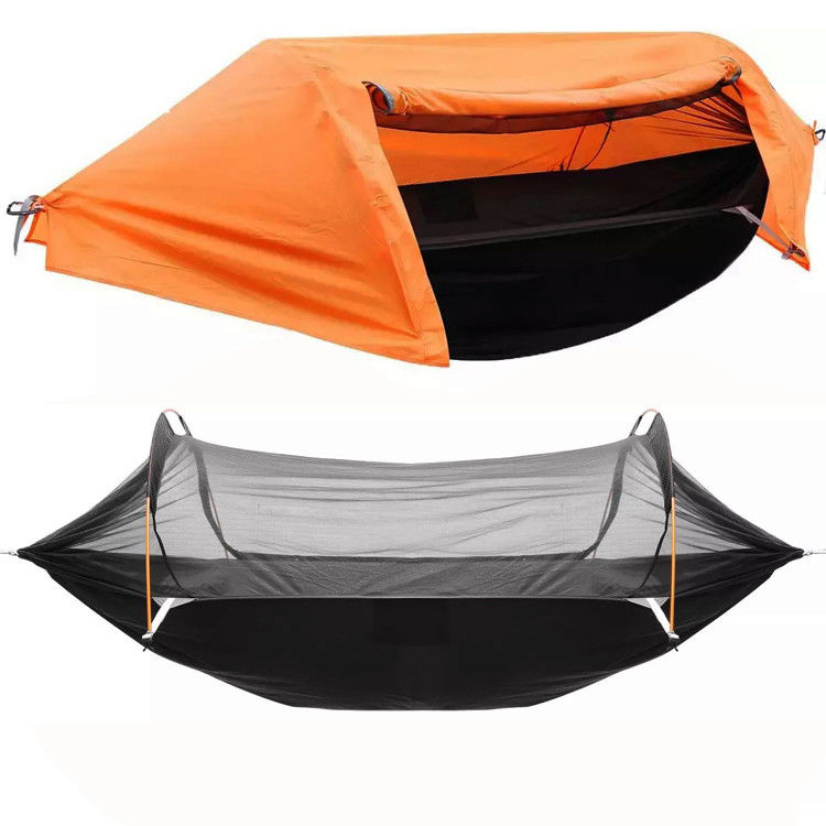 Tente de camping en parachute avec moustiquaire et rain cove