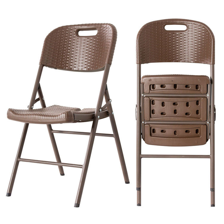 Chaise de salle à manger en plastique en rotin
