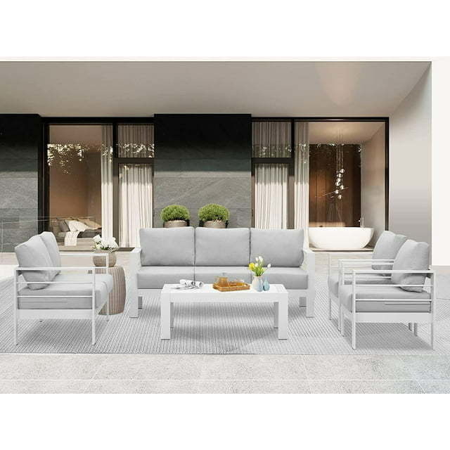 Ensemble de meubles de jardin pour balcon L73"xW26"xH25" Sofa à trois places L43"xW24"xH16" Table