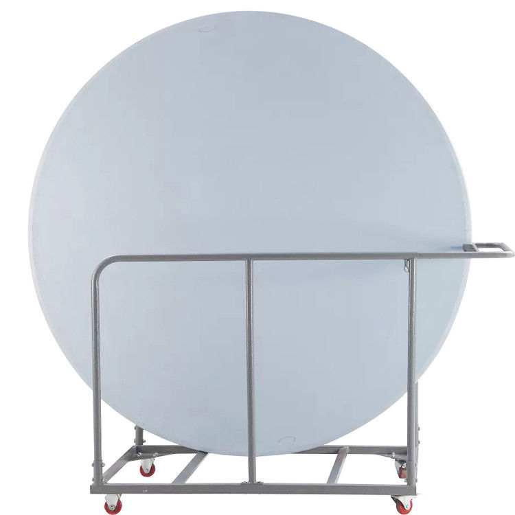 Fête de camping en plein air événement banquet mariage rond portable en métal 4 6ft table en plastique