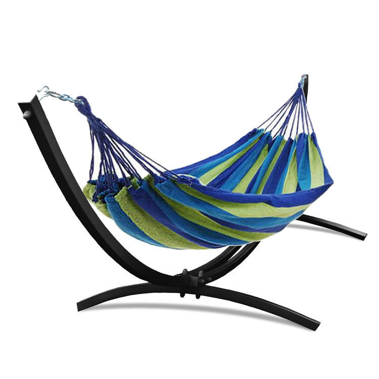 300*150cm Maison extérieure Portable léger pliable Double hamacs en coton avec support