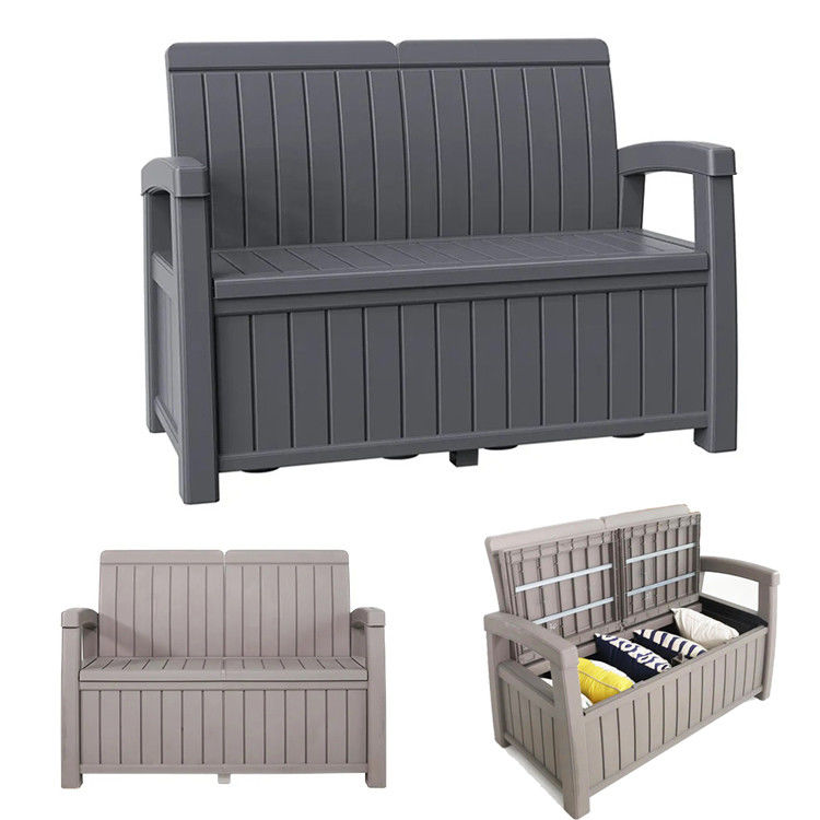 Chaise de rangement en plastique pour patio extérieur jardin balcon parc piscine de plage