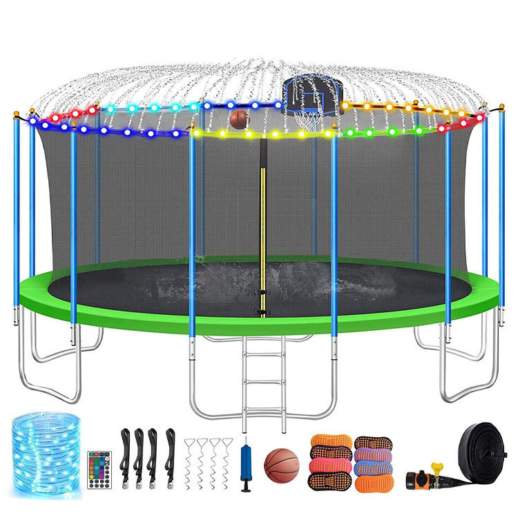 Trampoline de saut de forme avec filet de sécurité et logo personnalisé