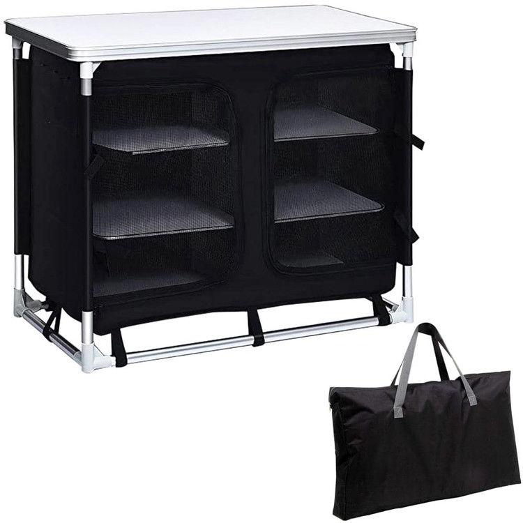 Garde extérieure patio de pique-nique en métal rangement organisateur armoire cuisine camping table de cuisine