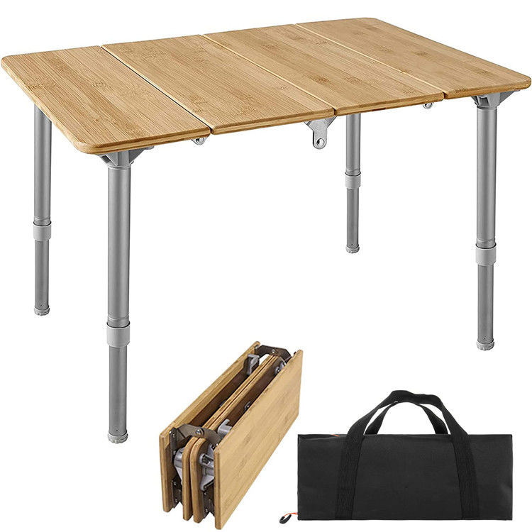 Table à ranger légère et réglable pour le camping et le pique-nique
