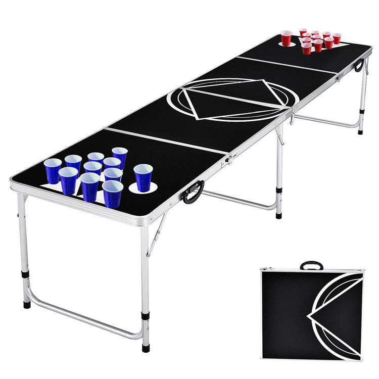 Bar de jardin en plein air Bistro Café patio Fête Portable Coupeur Métallique Bière Pong Table