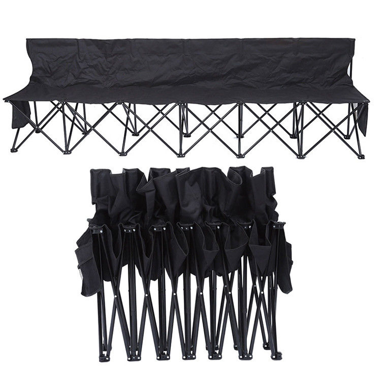 OEM banc pliable portable 6 sièges chaise de plage pliable avec sac à dos et dos