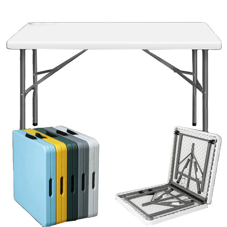 Table à manger pliable en PVC plastique métallique réglable pour les fêtes