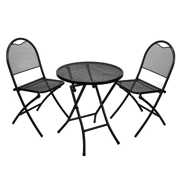 Outdoor Café Bistro Patio Logo personnalisé Table à manger et chaises avec design empilable