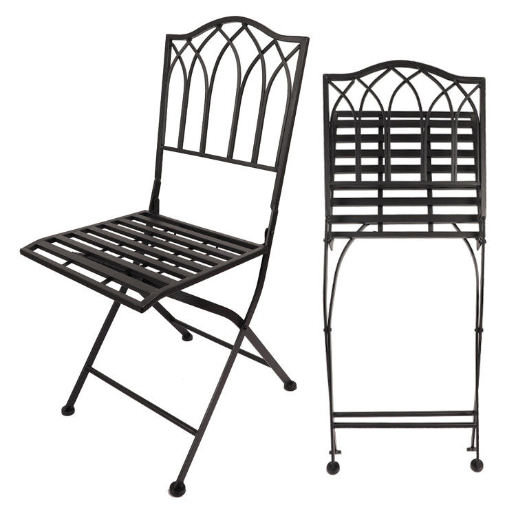 Chaise pliante en fer forgé blanc pour mariage