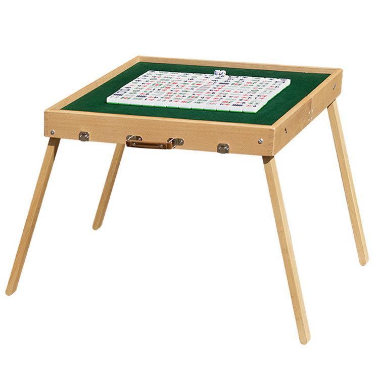 Tableau de Mahjong pliable portable de style bois pour les événements et rassemblements de soirée en plein air