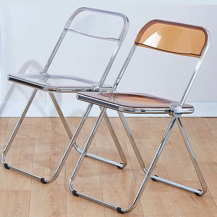 Logo personnalisé Chaise pliante en plastique clair pour jardin Restaurant Café Banquet de mariage Même