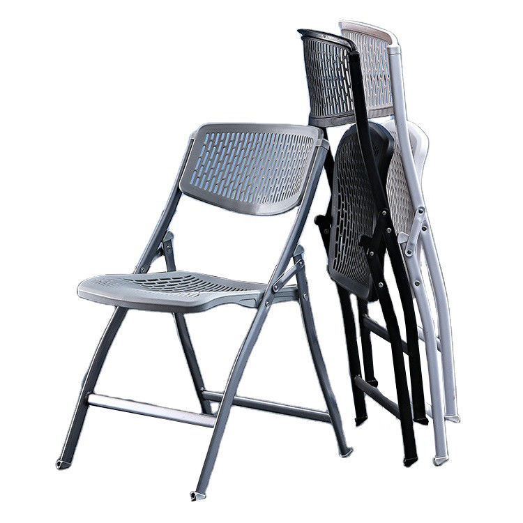 Événements de banquet en plein air en plastique métal pliable blanc noir Chaise à manger pour hôtel de mariage